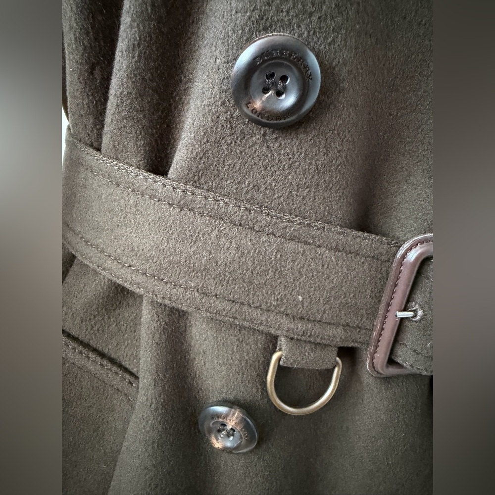 BURBERRY | Brown Wool Cashmere Blend Belted Double Breasted Trench Coat US 6 - Picture 7 of 15
